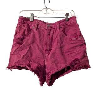 Women's Distressed Pink Levi's Shorts